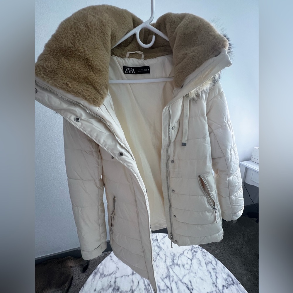 Beige winter jacket